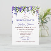 Invitation Wisteria Floral Mariage moderne (Debout devant)