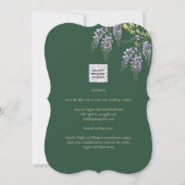 Invitation WISTERIA Gold Texte Vert BODA Invi (Dos)