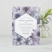Invitation Wisteria Misty Bloom Wedding (Debout devant)