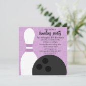 Invitation Wisteria Purple Pin Pals Bowling Anniversaire (Debout devant)