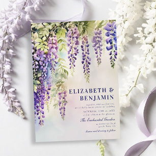 Invitation Wisteria Romantic Garden Party Mariage élégant