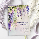 Invitation Wisteria Romantic Garden Party Mariage élégant