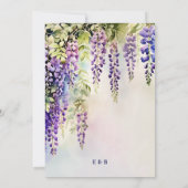 Invitation Wisteria Romantic Garden Party Mariage élégant (Dos)