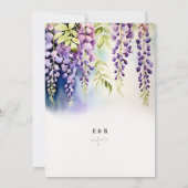Invitation Wisteria Romantic Garden Party Purple Boho Mariage (Dos)
