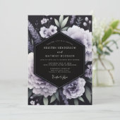 Invitation Wisteria Somber Flora Wedding (Debout devant)