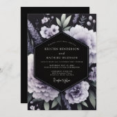 Invitation Wisteria Somber Flora Wedding (Devant / Derrière)