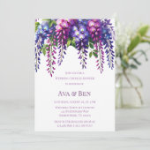 Invitation Wisteria violet et rose Mariage Couples Douche (Debout devant)