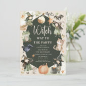 Invitation Witch Way to the Party's Kids Halloween Anniversai (Debout devant)