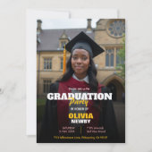 Invitation 🎓With QR code Modern Grad Party (Devant)