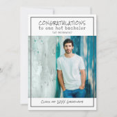Invitation Witty Bachelor of Science Photo Graduation Party (Devant)