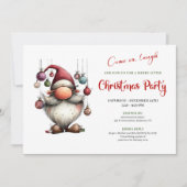 Invitation Witty Funny Santa Classic Christmas Party Invite (Devant)