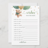 Invitation Wives for the Baby shower Teddy Bear Card (Devant)