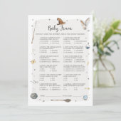 Invitation Wizard Baby shower Baby Trivia Jeu (Debout devant)