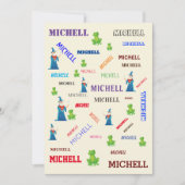 Invitation Wizard Frog Fairy Tale Mot Cloud Nom Collage (Devant)