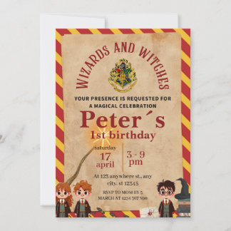 Invitation Wizard Magical Kids Birthday Party Invite
