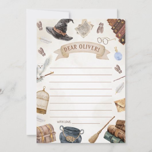 Invitation Wizard Time Capsule Card (Devant)