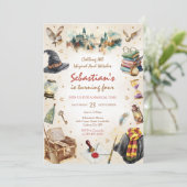 Invitation Wizard Witches Magical School Wizardry Birthday (Debout devant)