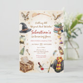 Invitation Wizard Witches Magical School Wizardry Birthday (Debout devant)