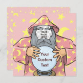 Invitation Wizard with your face (Devant / Derrière)