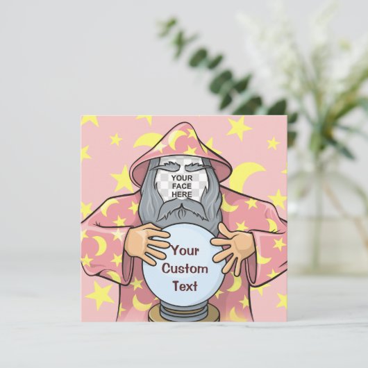Invitation Wizard with your face (Debout devant)