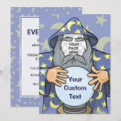 Invitation Wizard with your face (Devant / Derrière)