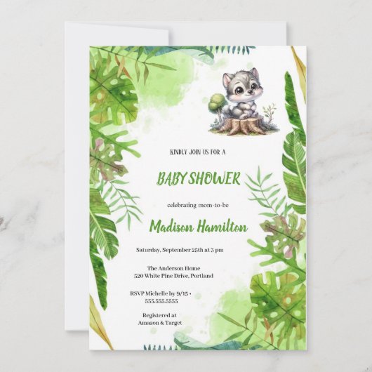 INVITATION WOLF BABYSHOWER (Devant)