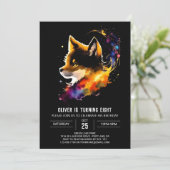 Invitation Wolf Cub's Enchanted Howling Anniversaire (Debout devant)