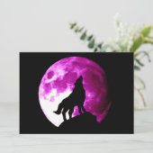 Invitation Wolf Howling à l'invitation de la lune (Debout devant)