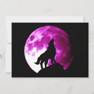 Invitation Wolf Howling à l'invitation de Moon