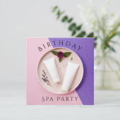 Invitation Womans Birthday Spa Day (Debout devant)