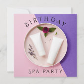 Invitation Womans Birthday Spa Day (Devant)