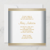 Invitation Womans Gold 50e fête d'anniversaire (Dos)