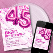 Invitation Womens Pink 45e anniversaire