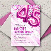 Invitation Womens Pink 45e anniversaire