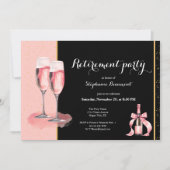 Invitation Women's Retirement Pink Black Champagne (Devant)