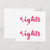 Invitation Womens Rughts Are Human Rights Feminist Feminism G (Devant / Derrière)