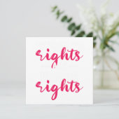 Invitation Womens Rughts Are Human Rights Feminist Feminism G (Debout devant)