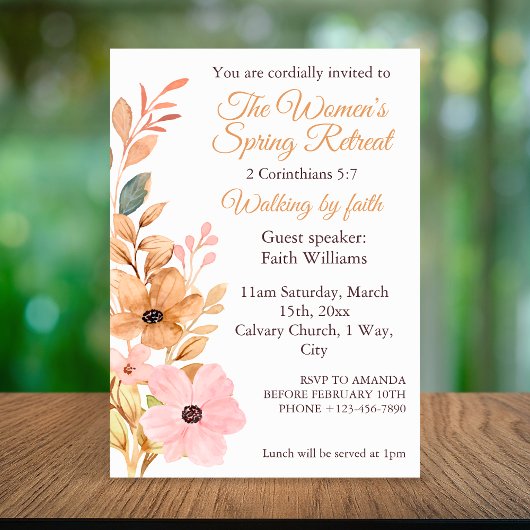 Invitation Women's Spring Retreat Wildflower Social Media