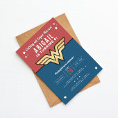 Invitation Wonder Woman Golden Logo Anniversaire