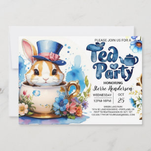 Invitation Wonderland Adventure Tea Party Baby shower