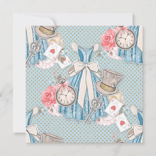 Invitation Wonderland Alice Motif (Devant)