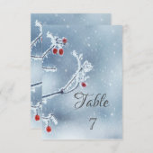 Invitation Wonderland Branches Blue (Devant / Derrière)