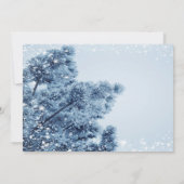 Invitation Wonderland d'hiver, neige, Snowflakes Mariage (Dos)