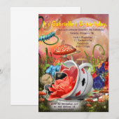 Invitation Wonderland Invitation, Wonderland Party (Devant / Derrière)