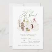 Invitation Wonderland Joyeux Petit Baby shower de Noël (Devant)