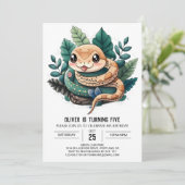 Invitation Wonderland Reptile Adventure Anniversaire (Debout devant)