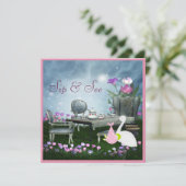 Invitation Wonderland Sip & See Baby shower (Debout devant)