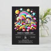 Invitation Wonderland Sweet Celebration Anniversaire (Debout devant)