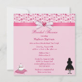 Invitation Wonderland Tea Party Flamants roses roses Fête de  (Dos)
