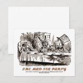 Invitation Wonderland The Mad Tea Party (Devant / Derrière)
